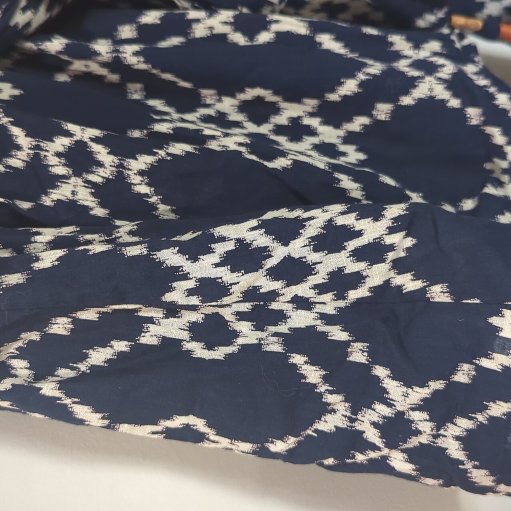 Anthropologie Navy White Rimbaud Tie Waist Skirt - Picture 6 of 8